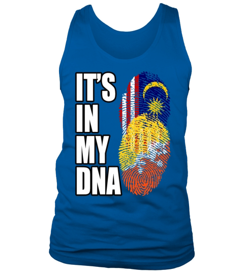 Malaysian And Bhutanese Mix Heritage DNA Flag Tank Top Unisex