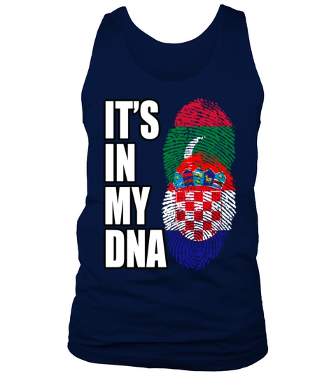 Maldivian And Croatian Mix Heritage DNA Flag Tank Top Unisex