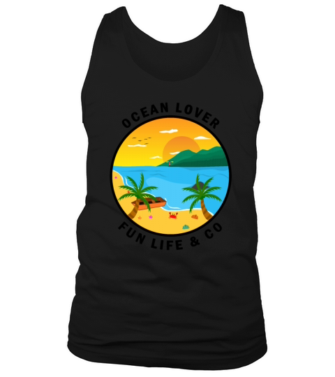Ocean Lover And Cool Illustration Of A Island Tank Top Unisex