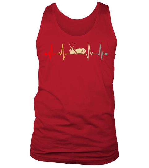 Robot Lawn Mower Heartbeat Vintage Tank Top Unisex