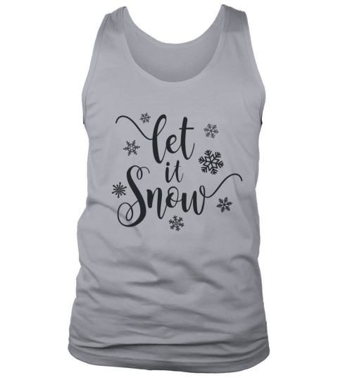 Simple Let it Snow Christmas Calligraphy Tank Top Unisex