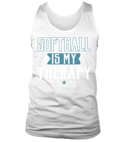 Softball Therapy Team Sayings Fans Lovers Coaches Tank Top Unisex