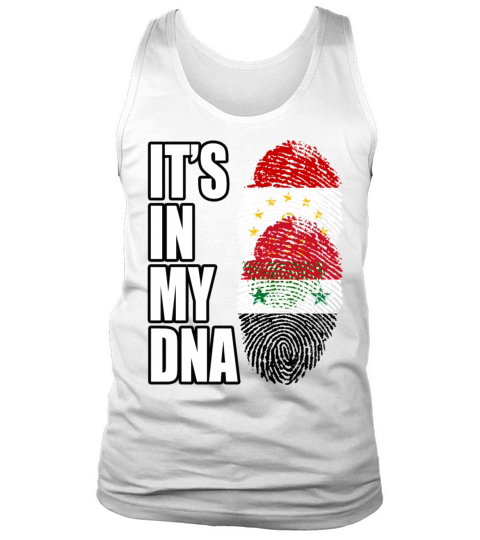 Tajikistani And Syrian Vintage Heritage DNA Flag Tank Top Unisex