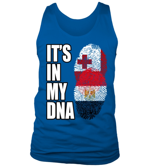Tongan And Egyptian Mix Heritage DNA Flag Tank Top Unisex