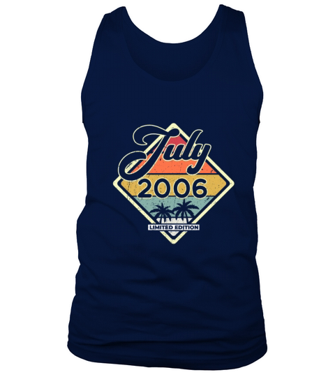 Vintage 16th Birthday July 2006 Sports Gift Tank Top Unisex