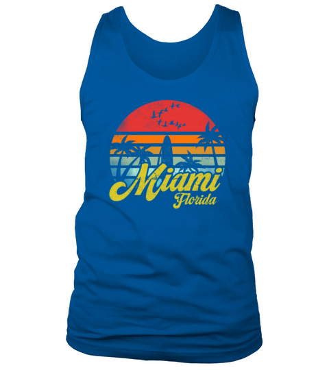 Vintage Miami Florida Surfing Retro Surf Humor Tank Top Unisex