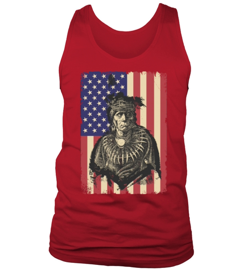 Vintage Native American Chief Traditional Art Tank Top Unisex