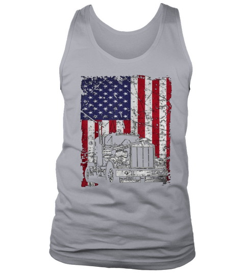 Vintage Truck Driver American Flag Trucker shirt Tank Top Unisex