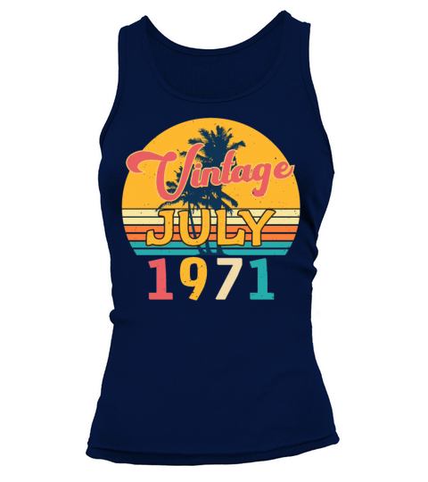 1971 July Vintage With Palm Trees Tank top Woman