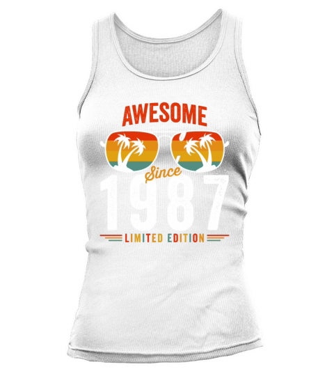 Awesome Since 1987 Birthday Retro Vintage 35 36 Ye Tank top Woman