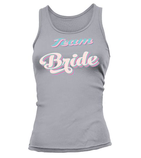Bachelorette party team bride coul retro pink Tank top Woman