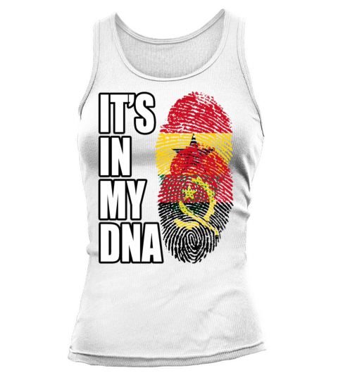 Ghanaian And Angolan Mix Heritage DNA Flag Tank top Woman