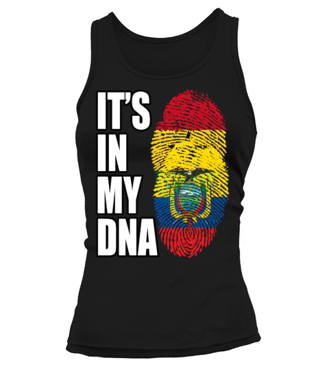 Ghanaian And Ecuadorian Mix Heritage DNA Flag Tank top Woman