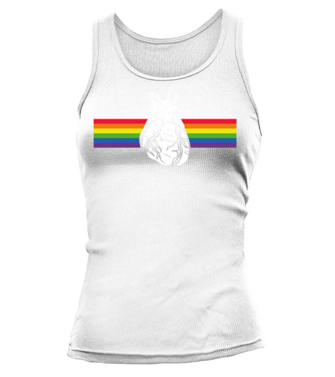 LGBT Anatomical Heart Rainbow Gay Lesbian Tank top Woman