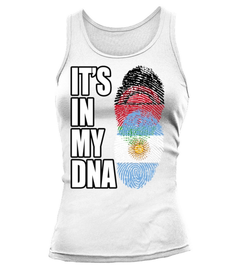 Malawian And Argentinian Mix Heritage DNA Flag Tank top Woman