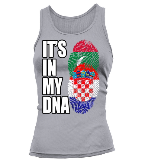 Maldivian And Croatian Mix Heritage DNA Flag Tank top Woman
