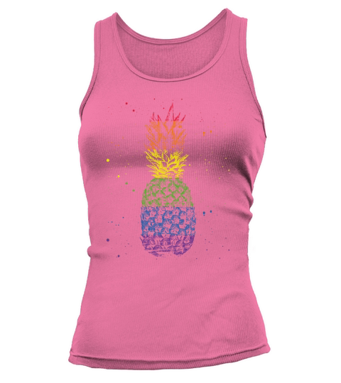 Rainbow Pineapple Tropical Gay Lesbian Pride LGBTQ Tank top Woman
