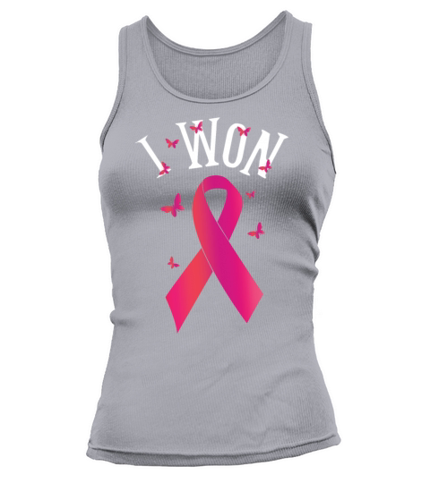 Survivor I Won Breast Cancer Awareness Ribbon Pink Tank top Woman