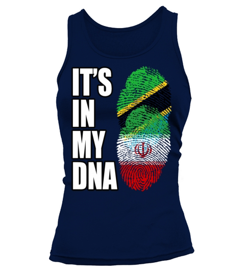 Tanzanian And Iranian Vintage Heritage DNA Flag Tank top Woman