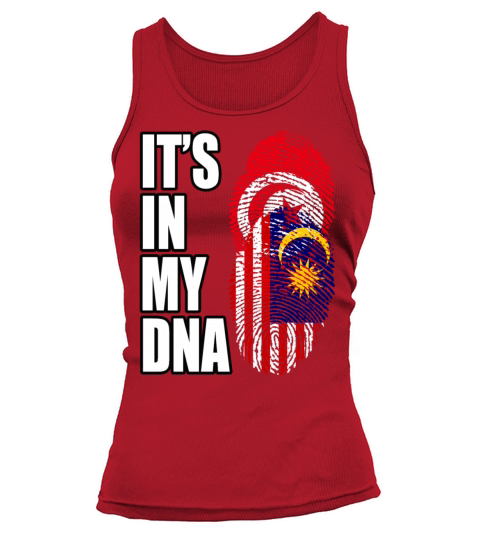 Tunisian And Malaysian Mix Heritage DNA Flag Tank top Woman