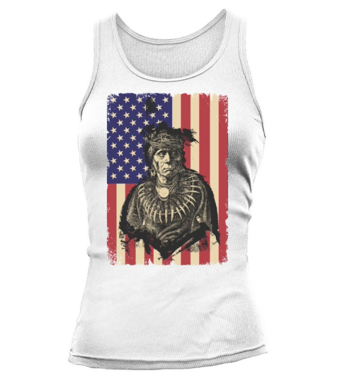 Vintage Native American Chief Traditional Art Tank top Woman