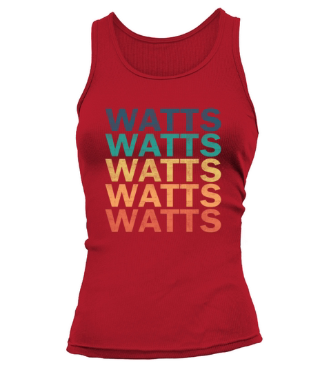 Watts Name T Shirt - Watts Vintage Retro Name Gift Tank top Woman