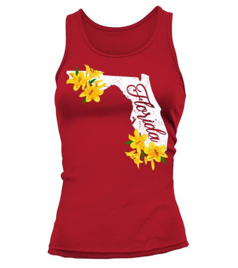 Yellow Lily Flower Vintage Florida Tank top Woman
