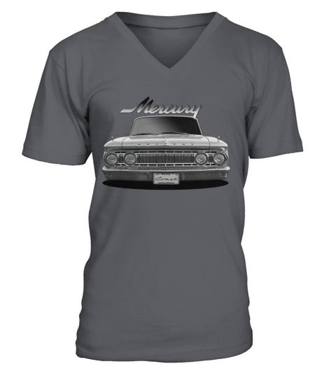 1962 Ford Mercury Comet White Two Sided V-Neck T-shirt