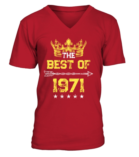 1971 best of birthday V-Neck T-shirt