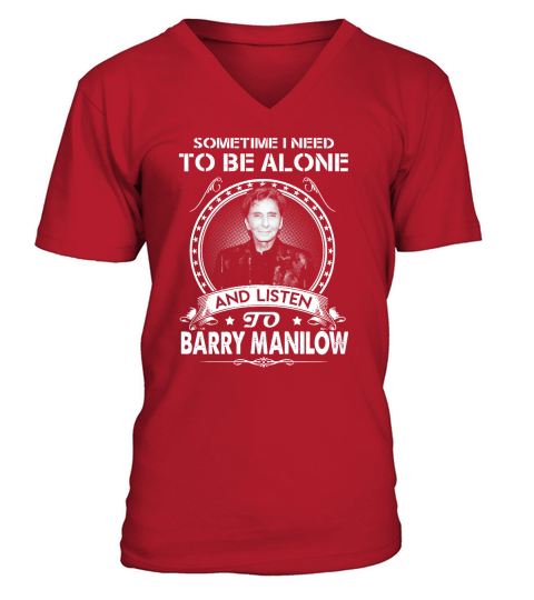 Barry Manilow AloneListen V-Neck T-shirt