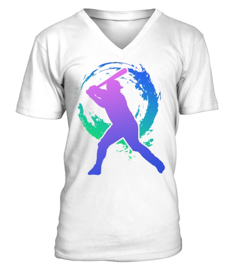 Baseball Fan Retro Vintage 80s 90s V-Neck T-shirt