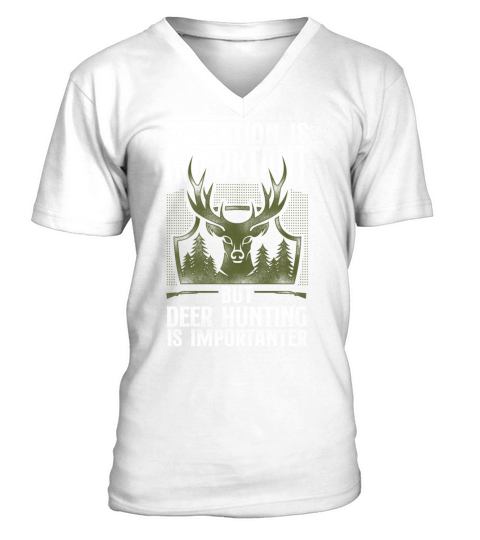 Buck Deer Hunting Hunter Vintage V-Neck T-shirt