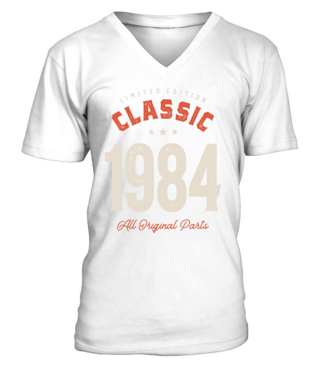 Classic 1984 - 38th Birthday Vintage V-Neck T-shirt