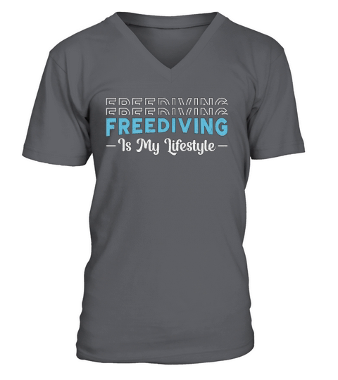 Freediving Is My Lifestyle Apnoe Fans Freediver V-Neck T-shirt