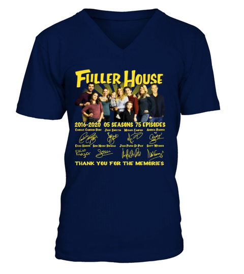 Fuller House 2016 2020 5 seasons 75 episodes signatures V-Neck T-shirt