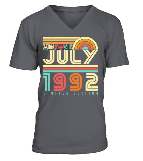 July 1992 30th Birthday V-Neck T-shirt