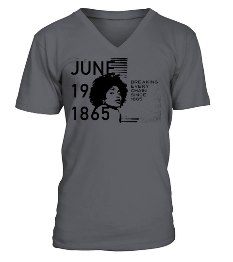 June 19 Stripes Black History Juneteenth Vintage V-Neck T-shirt