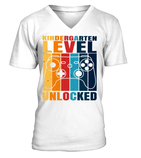 kindergarten level unlocked Back to School vintag V-Neck T-shirt