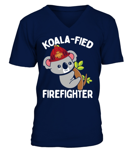 Koalafied Night Shift Firefighter Fire Hose Mask V-Neck T-shirt