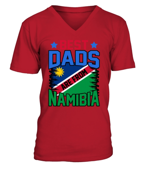 Namibia Flag Vintage Distressed Namibia V-Neck T-shirt