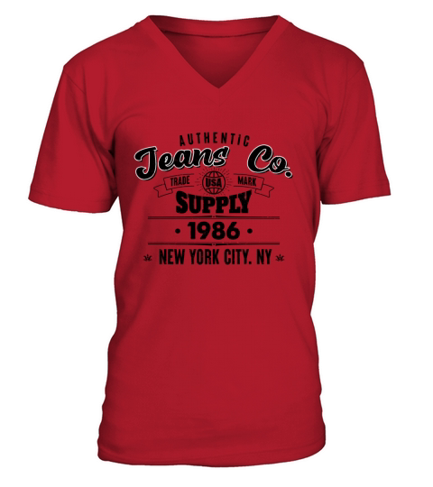 New York City Born In 1986 Vintage Birthday V-Neck T-shirt