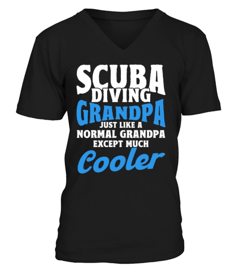 Scuba Diving Gift Underwater Lover Scuba Diver V-Neck T-shirt