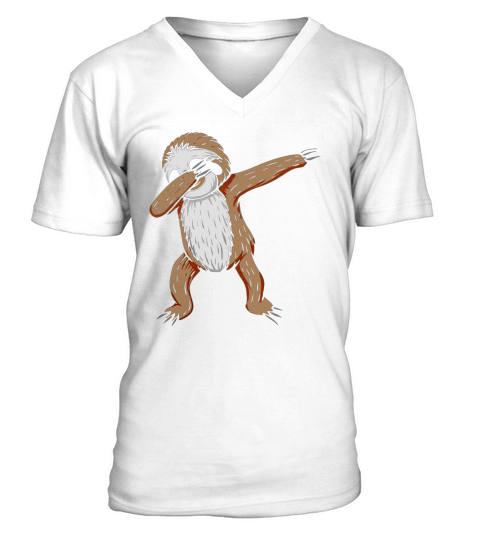 Sloth Dabbing Funny Dance Move Dab Gift Tee Shirt Black Youth B072NJNNGM 1 V-Neck T-shirt