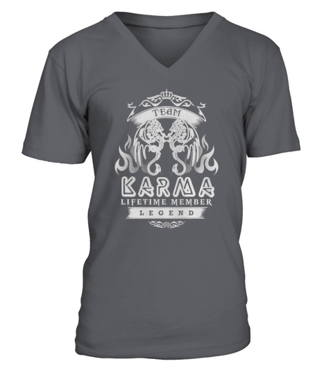 Team Karma Lifetime Member V-Neck T-shirt