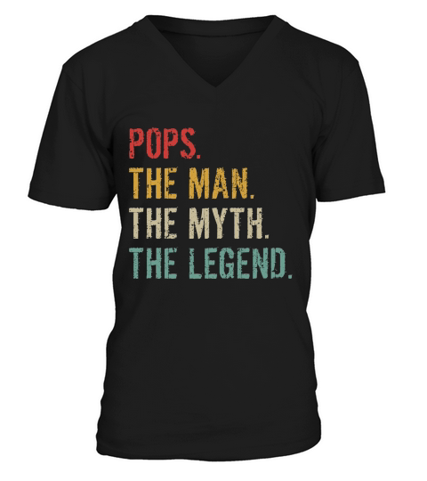 The Man The Myth The Legend Pops V-Neck T-shirt