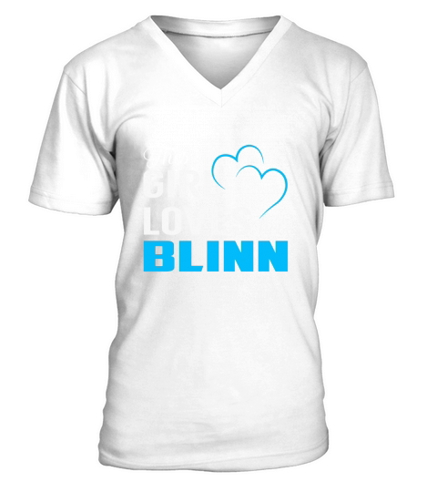 This Girl Loves Her BLINN Name Shirts V-Neck T-shirt