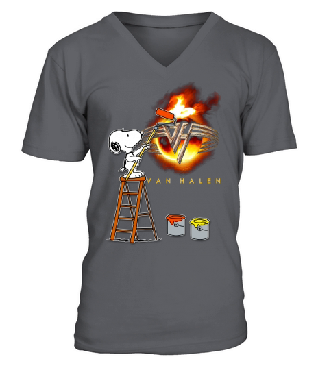 Van Halen Snoopy - Coffee Mug (colored) V-Neck T-shirt
