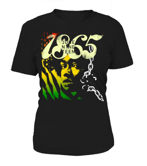 1865 Flag Black History Juneteenth June 19 Vintage Women's T-Shirt