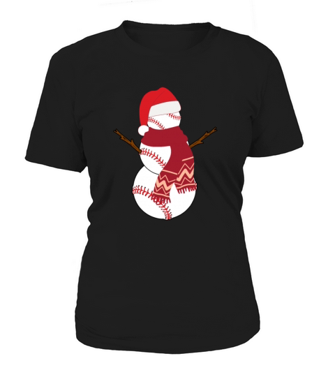 Funny Christmas Baseball Balls Santa Holidays Women's T-Shirt