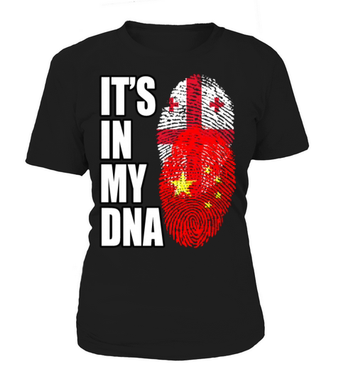 Georgian And Chinese Mix Heritage DNA Flag Women's T-Shirt